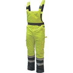 Dedra spodnie ocieplane odblaskowe ogrodniczki rozmiar XL, żółte (BH80SO1-XL)