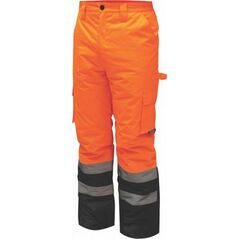 Dedra spodnie ocieplane odblaskowe rozmiar XL, pomarańczowe (BH80SP2-XL)