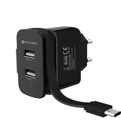 Ładowarka Platinet PLCURTC 2x USB-A 3.4 A (PLCURTC)
