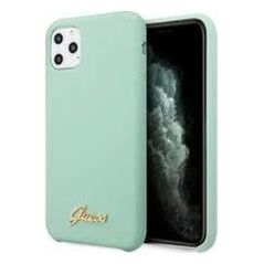 Guess Guess GUHCN65LSLMGG iPhone 11 Pro Max zielony/green hard case Silicone Vintage Gold Logo