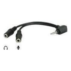 Kabel Roline ROLINE 3.5mm Stereo Plug 1x M/2x F. Black. 15cm