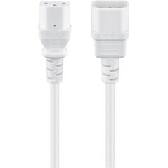 Kabel zasilający Goobay Goobay Power Cable C14 to C13. White. 3.0m