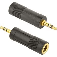 Adapter AV Gembird Jack 3.5mm - Jack 6.3mm czarny (A-6.35F-3.5M)