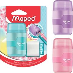 Maped Temperówka z gumką Connect pastel 2 otwory MAPED