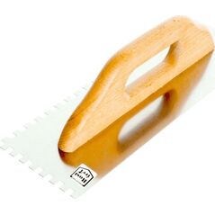 EPM paca nierdzewna zębata uchwyt drewniany 380x130mm ząb 8x8 (E-323-6383)