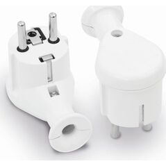 Volteo WTYCZKA KĄTOWA ROZBIERALNA UNI-SCHUKO, 2P+Z 16A, 250V BIAŁA
