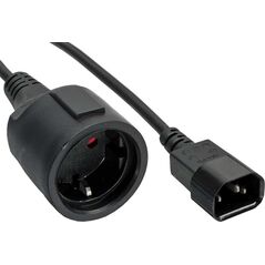 Kabel zasilający InLine InLine Kabel zasilający wtyczka C14 do niemieckiego gniazda typu F czarna 3m