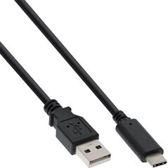 Kabel USB InLine USB-A - USB-C 0.3 m Czarny (35737)