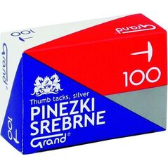 Staples Pinezki S100 srebrne 100 szt.