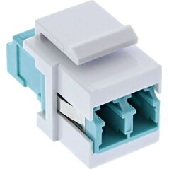 InLine InLine Keystone Światłowodowy Adapter Snap-in biały, duplex LC/LC, MM, ceramiczna tuleja, morski