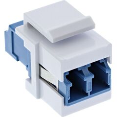 InLine InLine Keystone Światłowodowy Adapter Snap-in biały, duplex LC/LC, SM, ceramiczna tuleja, niebieski