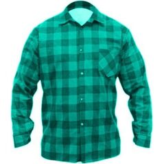 Dedra koszula flanelowa zielona, rozmiar L, 100% bawełna (BH51F4-L)