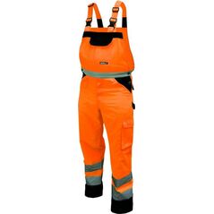 Dedra spodnie ochronne odblaskowe ogrodniczki rozmiar L,pomarańczowe (BH81SO2-L)
