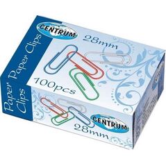 Centrum Spinacze Biurowe Okrągłe Kolorowe 28MM (CE80133)