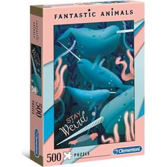 Clementoni Puzzle 500 Fantastic Animals Narwhal