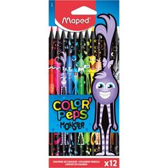 Maped Kredki Colorpeps Monster trójkątne 12 kol MAPED