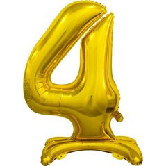 GoDan Balon foliowy cyfra 4 złota - 74 cm uniwersalny