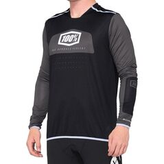 100% Koszulka męska 100% R-CORE X Jersey długi rękaw black white roz. L (NEW)