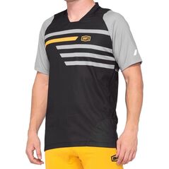 100% Koszulka męska 100% CELIUM Jersey krótki rękaw black mustard roz. XL (NEW)
