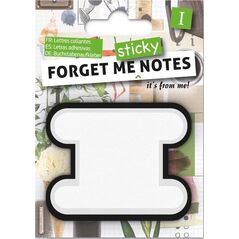 IF Forget me sticky notes kart samoprzylepne litera I
