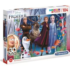 Clementoni Puzzle 104 elementów 3D Vision Frozen 2
