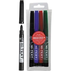 Fibracolor Mazaki 4 kolory w etui HI-TEXT