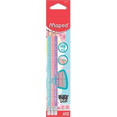 Maped Ołówek Blackpeps Pastel HB z gumką (12szt) MAPED