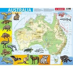 Demart Puzzle ramkowe - Australia fizyczna