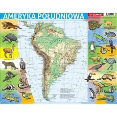 Demart Puzzle ramkowe - Ameryka Płd fizyczna