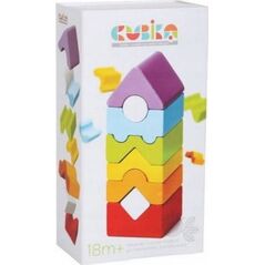 Cubika Klocki drewniane Kolorowa wieża wieżyczka 18m+ (6515009)