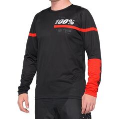 100% Koszulka męska 100% R-CORE Jersey długi rękaw red black roz. M
