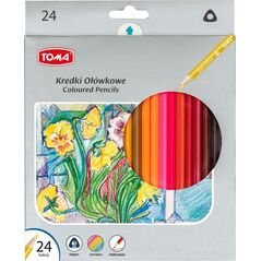 Toma Kredki ołówkowe trójkątne 24 kolory (382837)