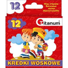 Titanum Kredki świecowe 12 kolorów (385032)