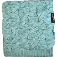 LullaLove Kocyk z wełny Merino szałwia Premium 80x100 cm Lullalove