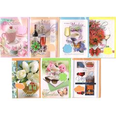 Top Graphic Karnet W dniu urodzin 10 szt mix