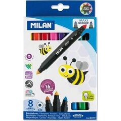 Milan Flamastry Bicolor 8szt-16 kolorów MILAN