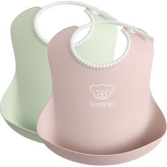 BabyBjorn BabyBjorn Śliniaki 2 szt. Powder Green/ Powder Pink
