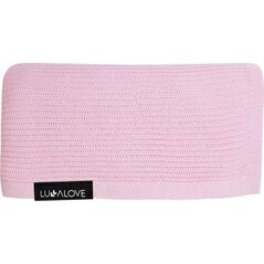 LullaLove Lekki, dzianinowi kocyk - mgiełka Pink Lullalove Róż 90x90