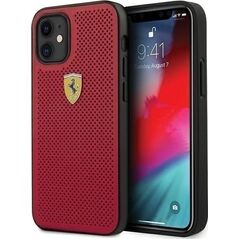 Ferrari Ferrari FESPEHCP12SRE iPhone 12 mini 5,4" czerwony/red hardcase On Track Perforated