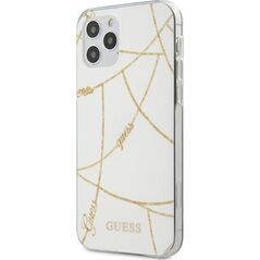 Guess Guess GUHCP12LPCUCHWH iPhone 12 Pro Max 6,7" biały/white hardcase Gold Chain Collection