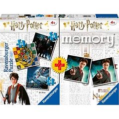 Ravensburger Ravensburger Multipack, 1 x Memory + 3 x Puzzle Harry Potter (05054) - Wielokolorowe / Asortyment