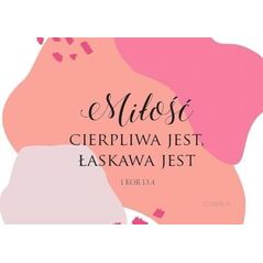 Szaron Magnes na lodówkę - Miłość cierpliwa jest