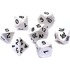 Rebel Komplet kości REBEL RPG - Metal - Matowe srebro