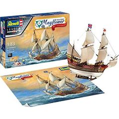 Revell Revell 05684 Mayflower-400th Anniversary Prawdziwie oryginalny zestaw modeli do składania dla zaawansowanych użytkowników, z podstawowymi akcesoriami, niepomalowany