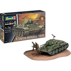 Revell Revell REV-03294 T-34/76 model 1940, model czołgu 1:76, zabawki 8,1 cm, nielakierowane