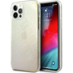 Guess Guess GUHCP12M3D4GIRBL iPhone 12/12 Pro 6,1 opalowy/iridescent hardcase 4G 3D Pattern Collection