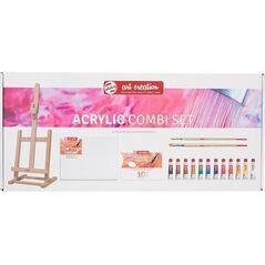 Artequipment Zestaw farb akrylowych ze sztalugą i akcesoriami 12x12 ml