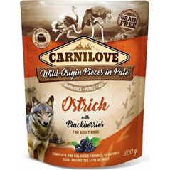Carnilove Carnilove Dog Pouch Ostrich Blackberries - bezzbożowa mokra karma dla psa, struś z jagodami, saszetka 300g uniwersalny