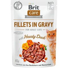 Brit Brit Care Cat Pouch Duck - filety z kaczki w sosie, mokra karma dla kota, saszetka 85g uniwersalny