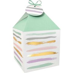 Incood Pudełko na prezenty 11x11 pastelowo-złote 4szt